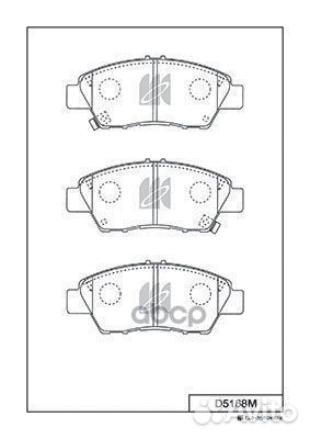 Колодки тормозные, передние D5168M Kashiyama