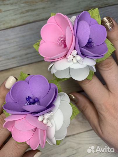 Резиночки для волос ручной работы