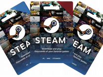Карты коды пополнения Steam TR AR KZ UA US 105/USD