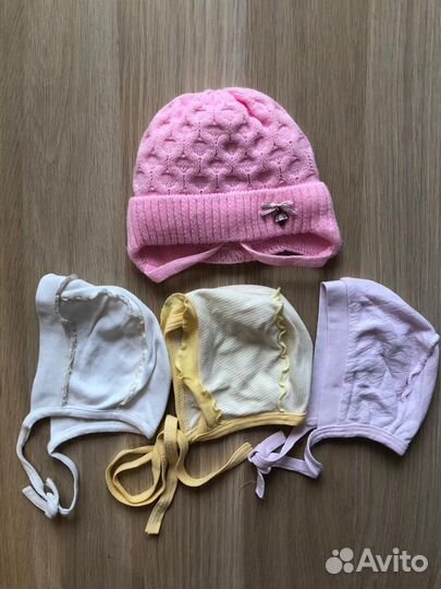 Шапки, панамки, повязки (до года)