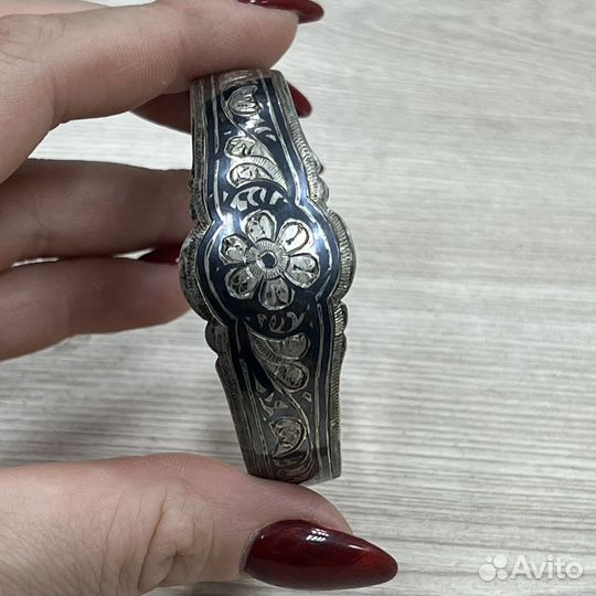 Серебряный браслет кубачи 875 проба 16 грамм