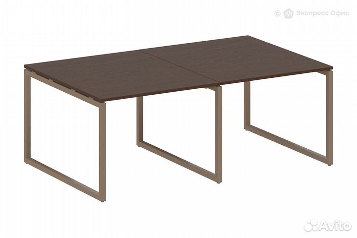 Стол для переговоров (2 столешницы) на О-образном