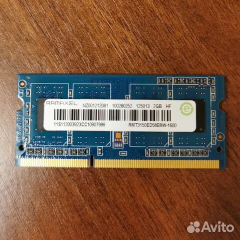 Оперативная память Ramaxel 2GB so-dimm DDR3