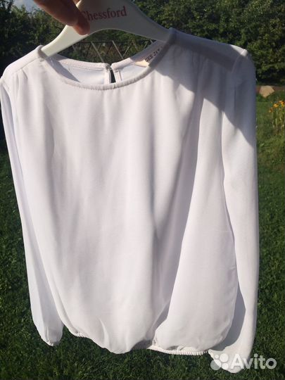 Блузка для школы,легкая,свободная 128 рост