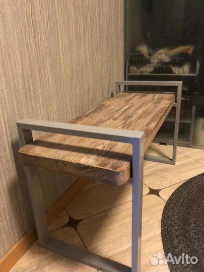 Скамейка из слэба в прихожую