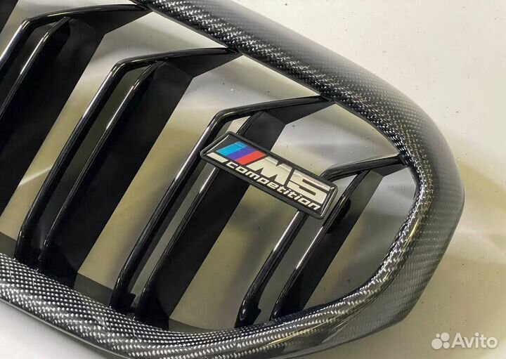 Ноздри решетки BMW G30 M5 F90 LCI рест карбон