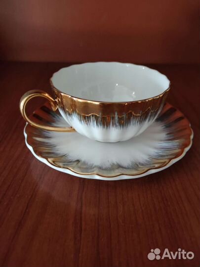 Чашка с блюдцем фарфор