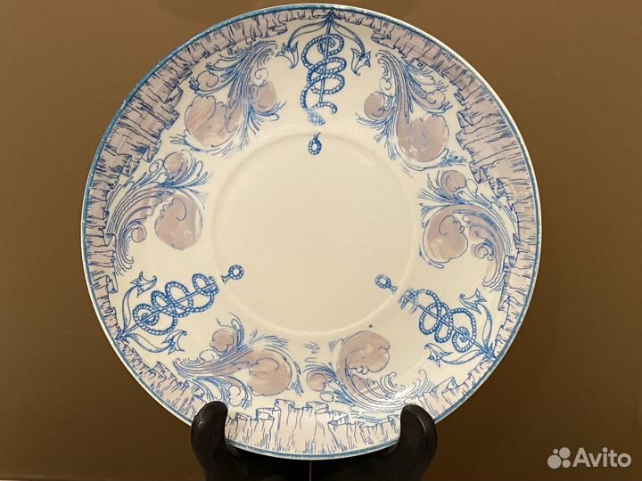 Старинные большие чайные пары Бригантина лфз СССР