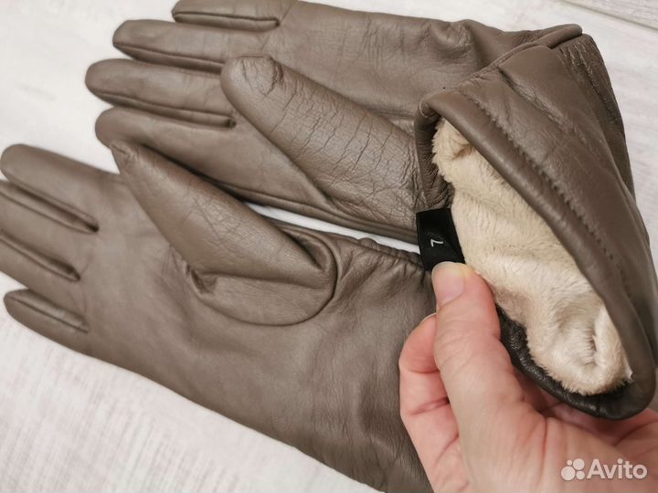 Перчатки женские кожаные 7 размер
