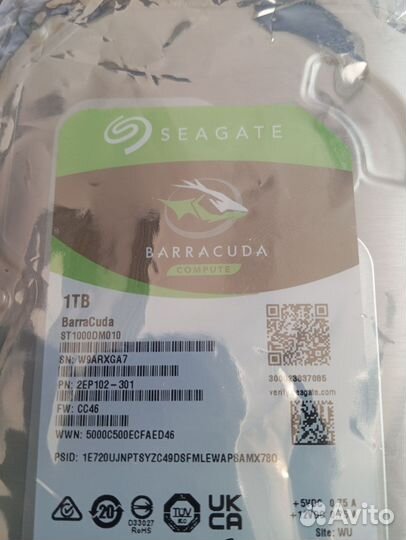 Новый Seagate 1Tb