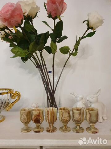 Бокалы для подарка из натурального камня