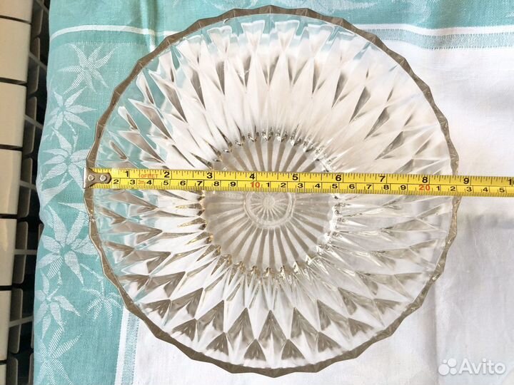 Хрустальный салатник, винтаж, СССР