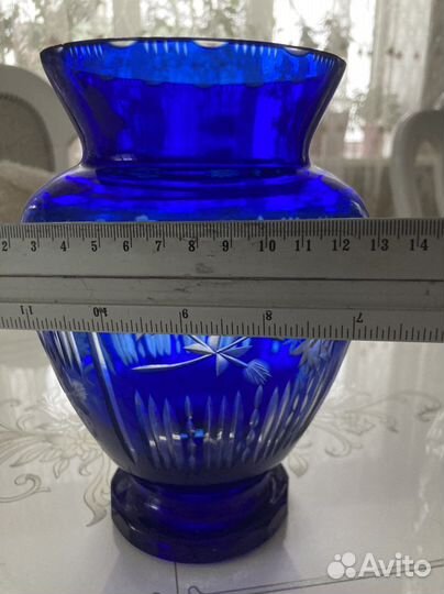 Ваза старинная хрустальная