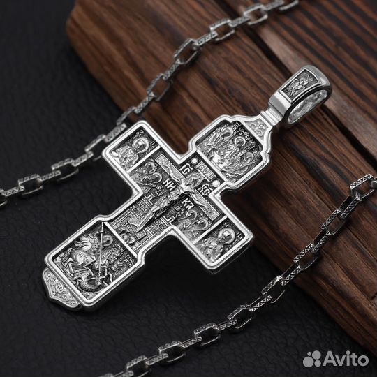Крест серебро 925