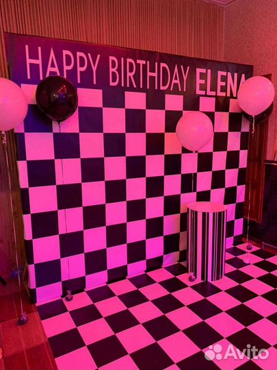 Фотозона black white / чёрная белая