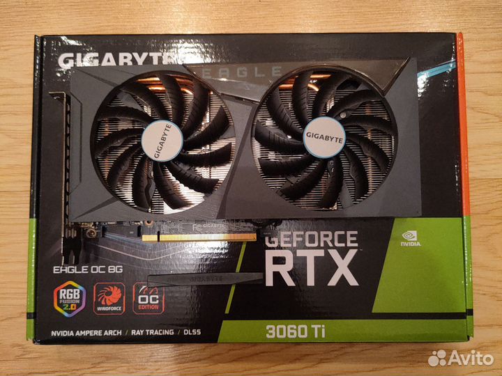 Видеокарта RTX 3060ti Gigabyte Eagle OC (no LHR)
