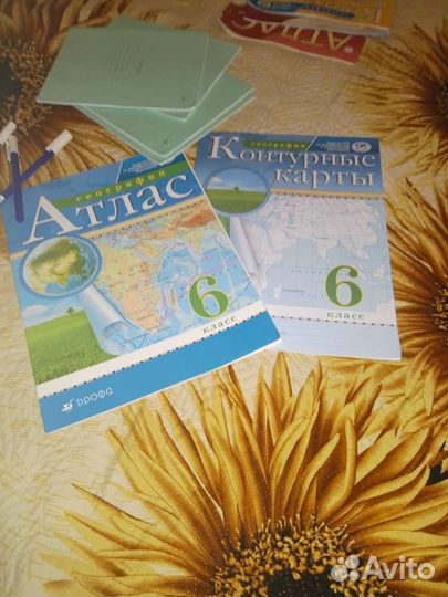 Контурные карты, атласы