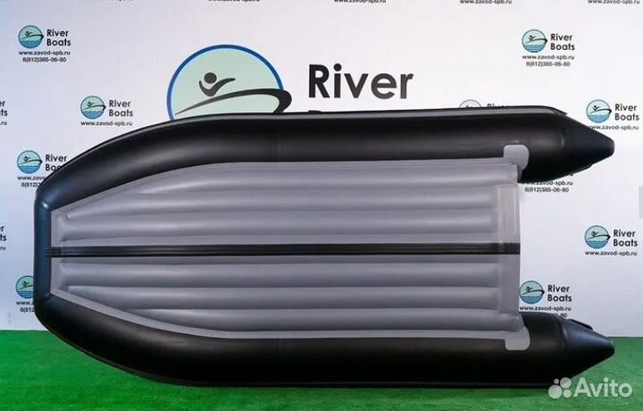 Лодка пвх RiverBoats RB — 340 (нднд) Серо-Черная