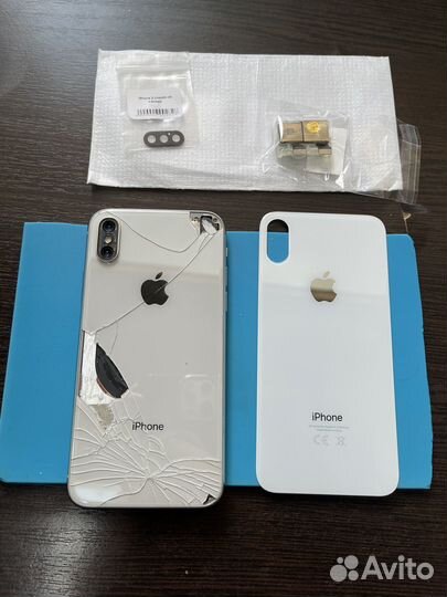 Замена заднего стекла iPhone X белый