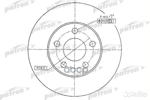Диск тормозной передн nissan: almera tino 00- P