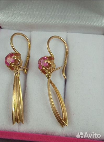 Серьги золотые 583 пробы из СССР