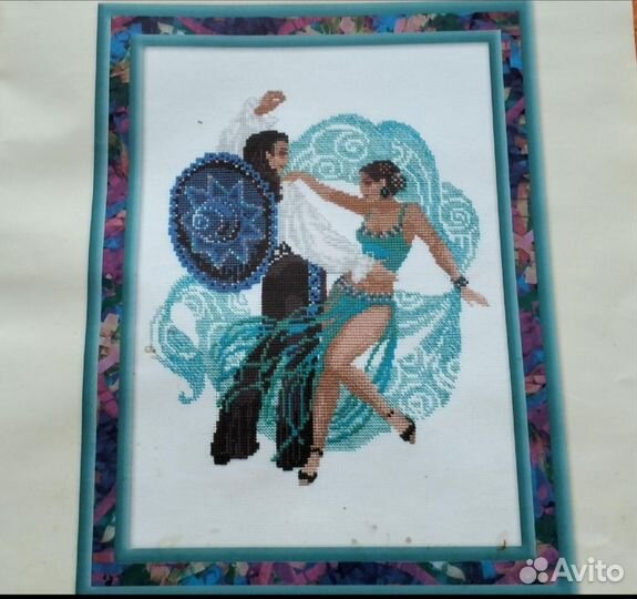 Схема для вышивания крестиком Танцующая пара