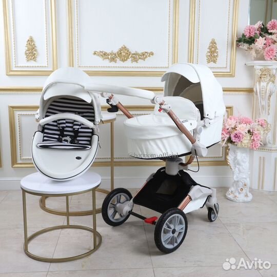 Коляска Hot Mom 360 белый 2в1