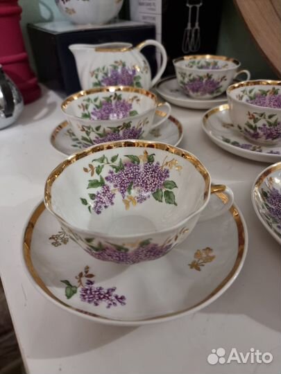 Чайные пары дулево сирень 1966