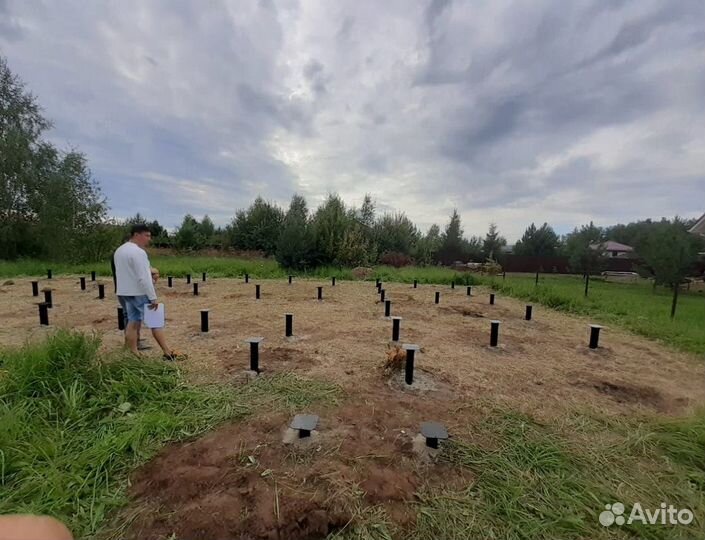 Винтовые сваи установка