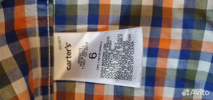 Рубашка carters 116