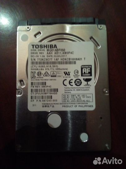 Жесткие диски SATA для ноутбука и компьютера