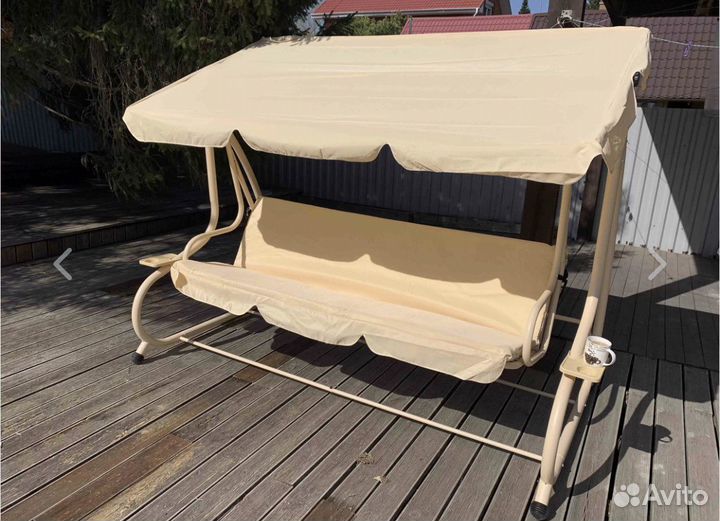 Новые- Качели садовые 4-х местные, раскладные