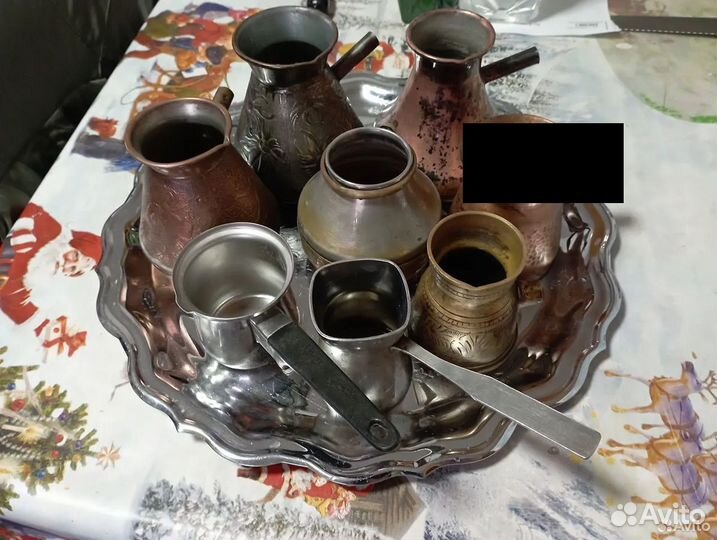 Турки, кофейник, поднос для кофе
