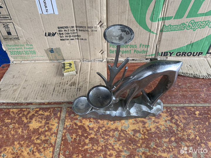 Подсвечник Олень нержавейка СССР