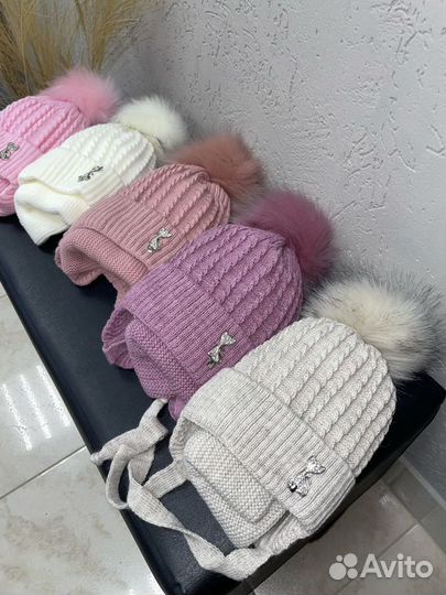 Комплект зимний шапка и снуд