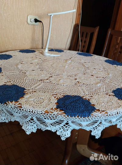 Скатерть винтажная, ручной работы