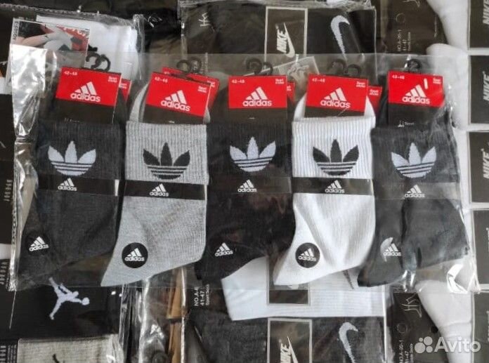 Носки мужские средние Nike, Adidas, Puma, Reebok