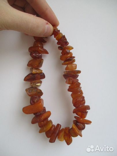Старый янтарь бусы