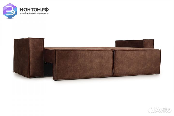 Диван еврокнижка Лофт коричневый