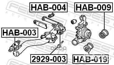 Болт с эксцентриком (эксцентрик) 2929-003 Febest