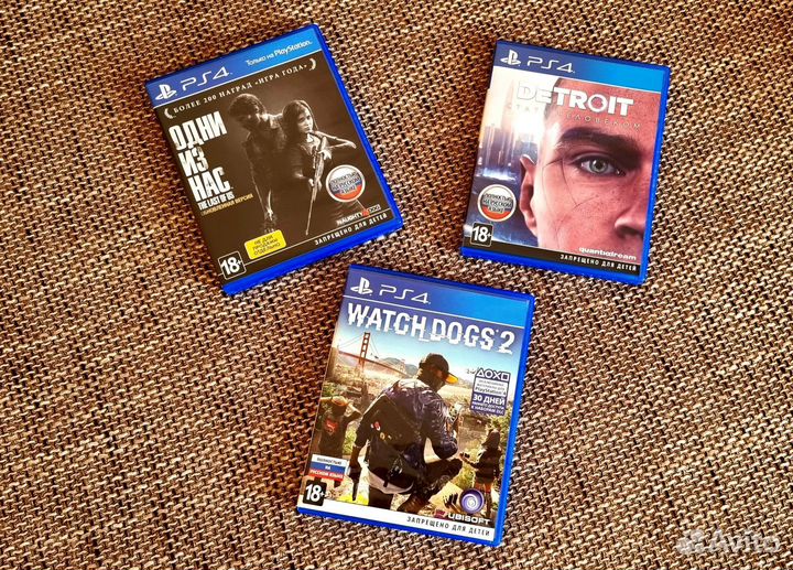 Игры на PS4 Одни из нас, WatchDogs2,Detroit