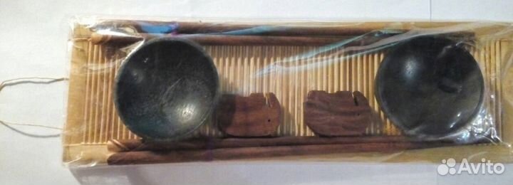 Новый, в гермет. уп-ке набор суши и роллов, бамбук