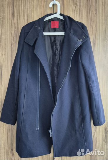 Мужское синее пальто zara