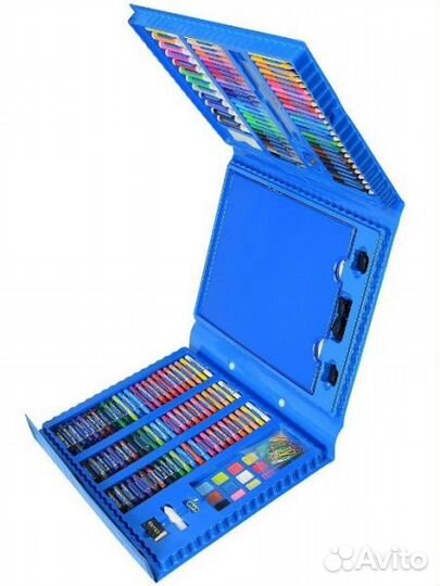 Художественный набор 208 предметов, голубой