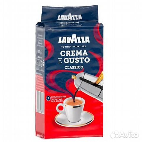 Кофе молотый Lavazza Crema e Gusto, 250 гр купить в Санкт-Петербурге ...