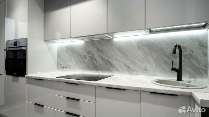 Кухня Мармо. Прямой гарнитур