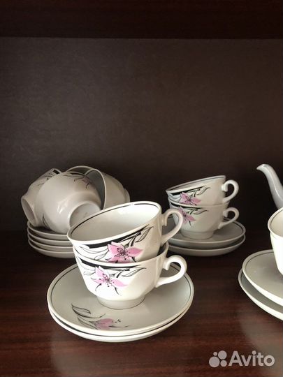 Чайный сервиз. Рижский фарфоров.завод. 12 персон