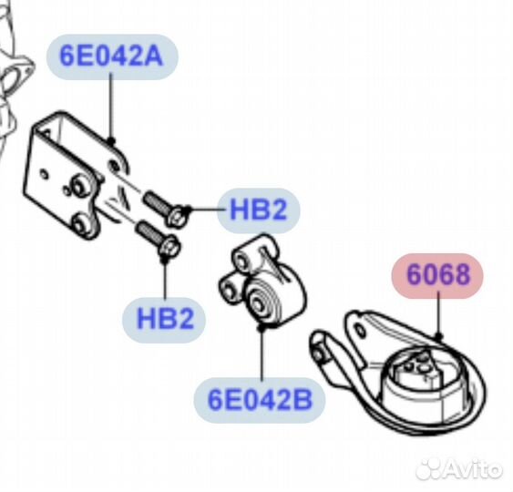 Опора двигателя Ford Focus 2 (febi 29747)