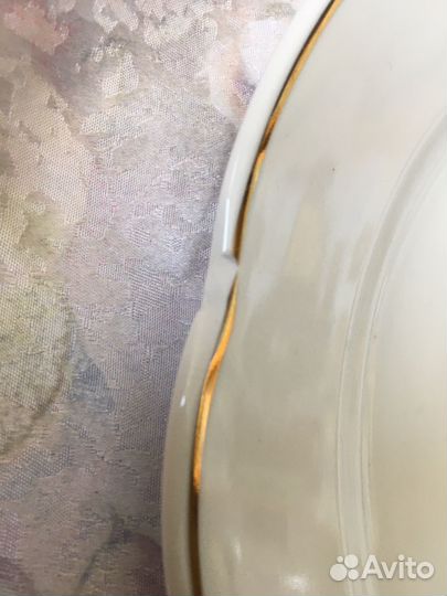 Тарелка из СССР Дулево с Мейсенским букетом