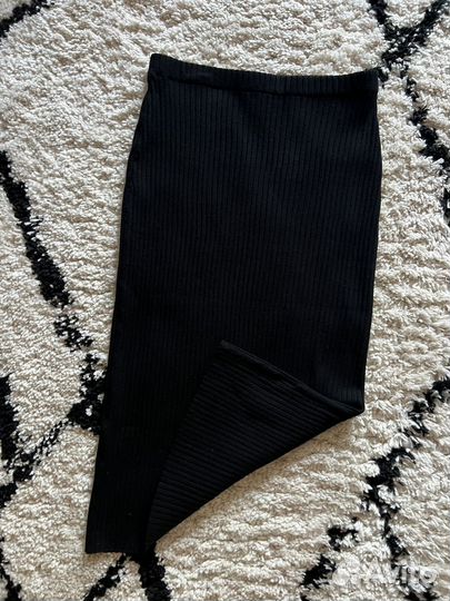 Трикотажная юбка миди лапша H&M